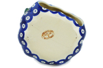 Polish Pottery Jack O Lantern Candle Holder 6&quot; Blue Eyes Stamp Photo