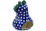 Polish Pottery Jack O Lantern Candle Holder 6&quot; Blue Eyes Photo 3