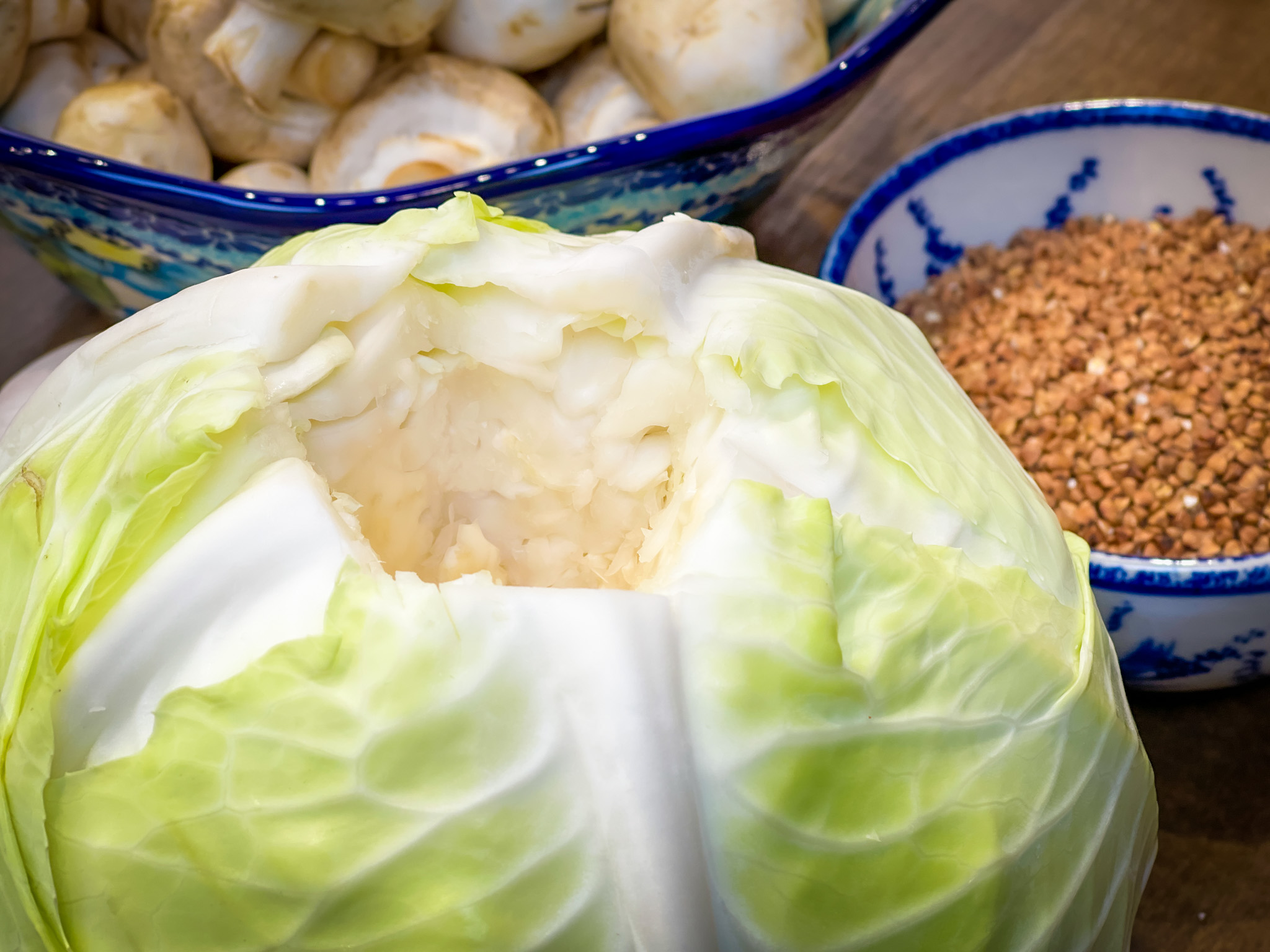 Cabbage Rolls with Mushrooms and Buckwheat